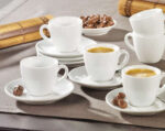 Esmeyer Espresso-kopjes 'Bistro', set van 6, wit