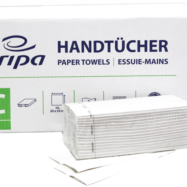 Fripa papieren handdoeken ECO, 250 x 330 mm, C-vouw, wit