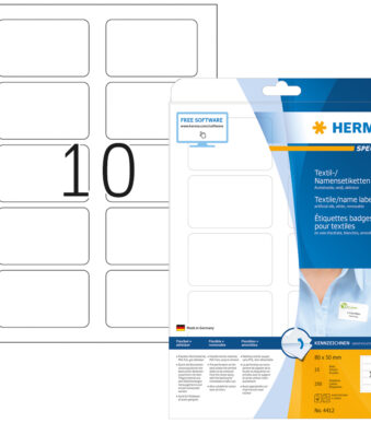 HERMA Naam-etiketten SPECIAL, 80,0 x 50,0 mm, wit, 250 st.