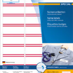 HERMA zelfklevende naametiketten SPECIAL, 63,5 x 29,6 mm, strepen rood