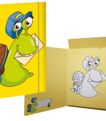 RNK Verlag postmapje 'Snail Mail', met elastiek, karton, geel