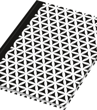 RNK Verlag notitieboek ´Black & White Flowers´, DIN A5, gepunt