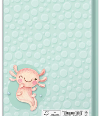 RNK Verlag notitieboek 'Axolotl', DIN A5, 96 vel, geruit