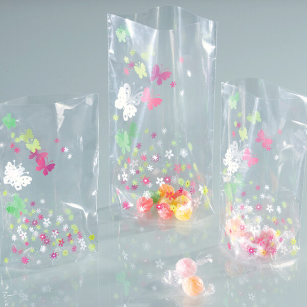 folia blokbodemzak met voorjaarsopdruk, (B)115 x (H)190 mm