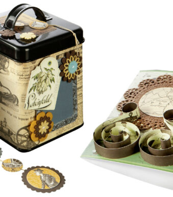 folia motiefblok 'Vintage', 240 x 350 mm, 26 vel