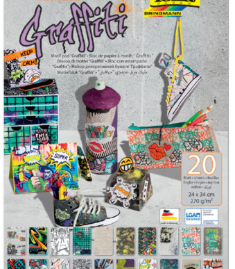 folia motiefblok 'Graffiti', 240 x 340 mm, 20 vel