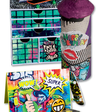 folia motiefblok 'Graffiti', 240 x 340 mm, 20 vel