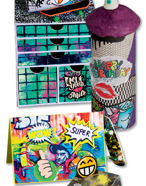 folia motiefblok 'Graffiti', 240 x 340 mm, 20 vel