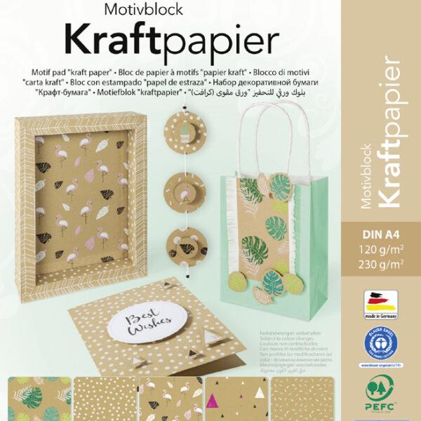 folia motiefblok 'Kraftpapier', DIN A4, 20 vel