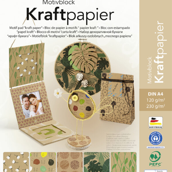 folia motiefblok 'Kraftpapier II', DIN A4, 20 vel