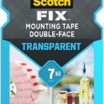 3M Scotch-Fix tweezijdige montagetape/plakband, 19 mm x 5 m, transparant
