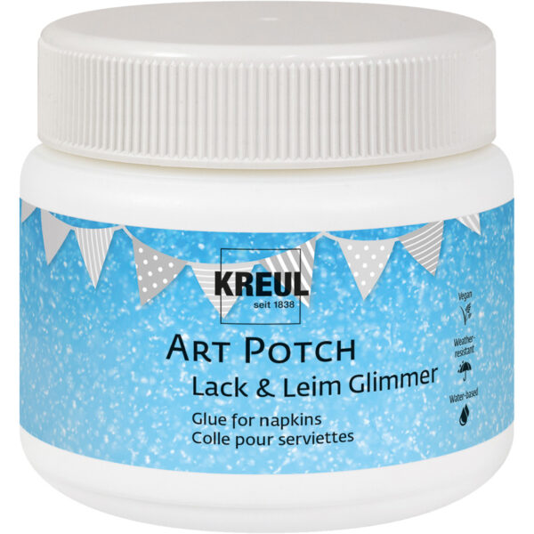 KREUL servetten lak- en lijm ART POTCH, glitters, 150 ml