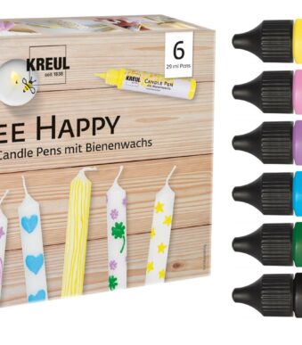 KREUL Candle Pen 'Bee Happy', set van 6 kaarsenpennen