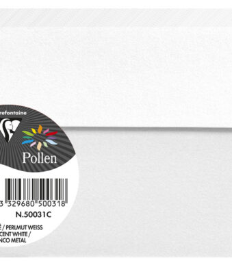Pollen by Clairefontaine envelop 90x140 mm, parelmoer-wit, 120 g/m²