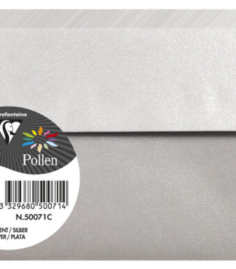 Pollen by Clairefontaine envelop 90x140 mm, zilver, 120 g/m²