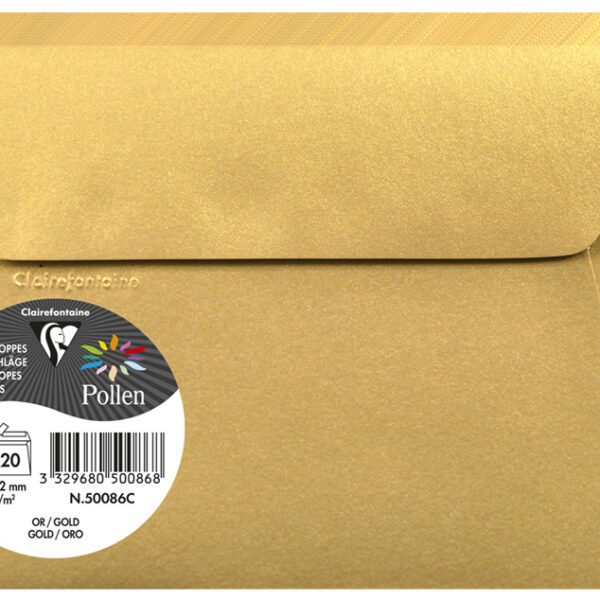 Pollen by Clairefontaine envelop C6, 120 g/m2, goud