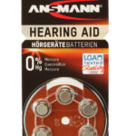 ANSMANN Zink-air knoopcelbatterij/knoopbatterij 312 (PR-41), 6 op blister, voor gehoorapparaat