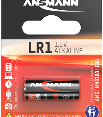 ANSMANN alkaline rondcel ´LR1´, 1,5 Volt, 1 op blister