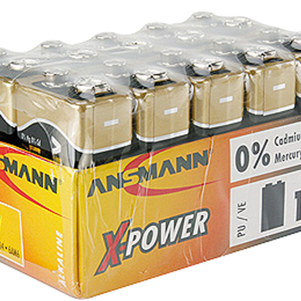 ANSMANN alkaline batterij ´X-Power´,9V E-blok, 10 in display