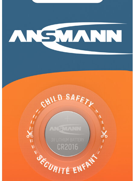 ANSMANN Lithium knoopcelbatterij/knoopbatterij ´CR2016´, 3,0 Volt, 1 op blister
