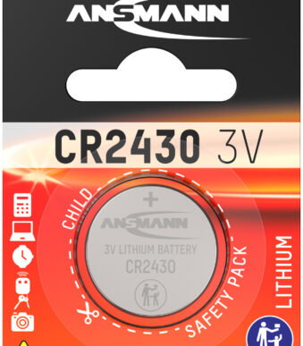 ANSMANN Lithium knoopcelbatterij/knoopbatterij ´CR2430´, 3,0 Volt, 1 op blister