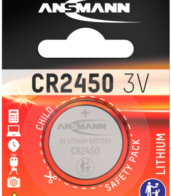 ANSMANN Lithium knoopcelbatterij/knoopbatterij ´CR2450´, 3,0 Volt, 1 op blister