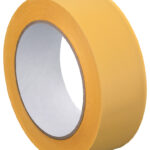 WESTEX stucadoorstape PVC geribbeld, 38 mm x 33 m, geel