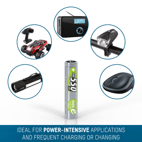 ANSMANN maxE NiMH batterij, Micro AAA, 4 stuks op blister, 550 mAh