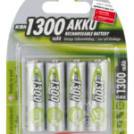 ANSMANN NiMH batterij, Mignon AA, 4 stuks op blister, 1.300 mAh