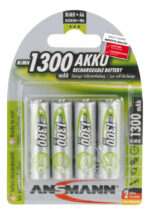 ANSMANN NiMH batterij, Mignon AA, 4 stuks op blister, 1.300 mAh