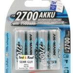 ANSMANN NiMH oplaadbare batterij Premium, Mignon AA, 2.700 mAh, 4er-Blister
