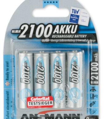 ANSMANN NiMH oplaadbare batterij maxE, Mignon (AA) 2.100 mAh, 4 op blister