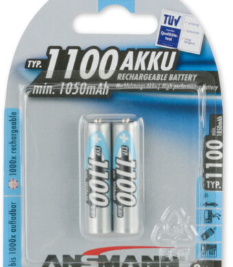 ANSMANN NiMH oplaadbare batterij Premium, Micro AAA, 1.100 mAh, 2 op blister