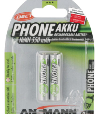 ANSMANN maxE NiMH batterij, Micro AAA, 550 mAh, 2 stuks op blister