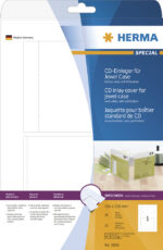 HERMA CD-inlegkaart voor Jewelcase, 151 x 118 mm, 25 vel A4, wit
