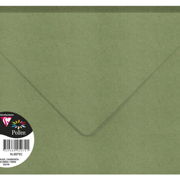 Pollen by Clairefontaine envelop C5, 120 g/m2, saliegroen