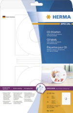 HERMA CD/DVD-etiketten SPECIAL, diameter: 116 mm, 25 vel A4, permanent, wit