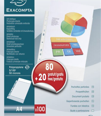 EXACOMPTA brochurehoes, Promopack 80+20 GRATIS, DIN A4, PP