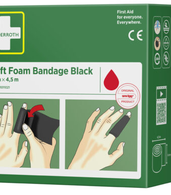 CEDERROTH pleisterverband 'Soft Foam Bandage', zwart, 60 mm x 4,5 m