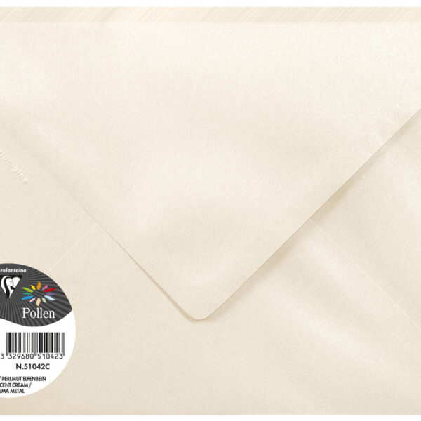 Pollen by Clairefontaine envelop 162 x 229 mm, parelmoer-ivoor, 120 g/m²