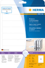 HERMA Rugetiketten Karton insteek 190x30mm wit 125 st