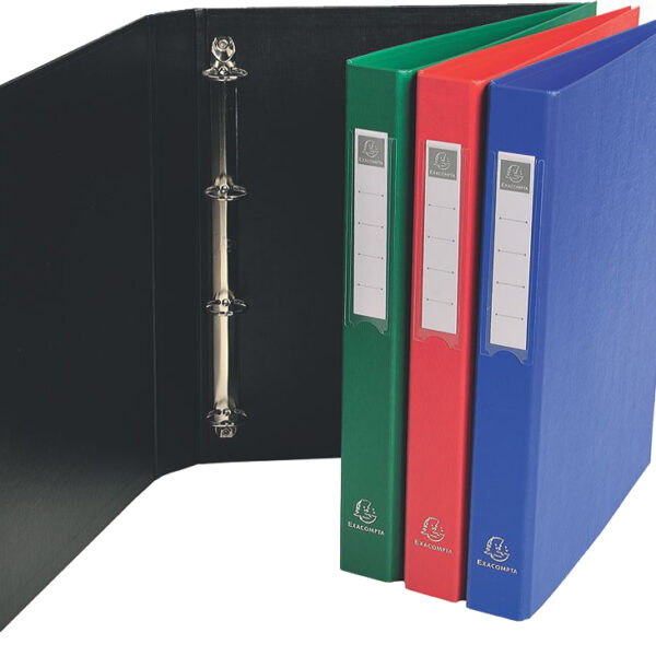 EXACOMPTA ringband PP, 4-rings mechaniek, DIN A4, wit, rug 40 mm