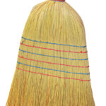 Peggy Perfect bezem van rijststro, met houten steel, 6-naads