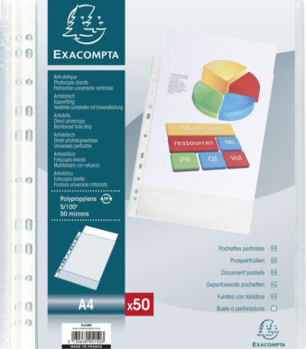 EXACOMPTA brochurehoes, DIN A4, generfd transparant