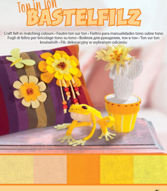 folia knutselvilt TON-IN-TON MIX, 200 x 300 mm, geel