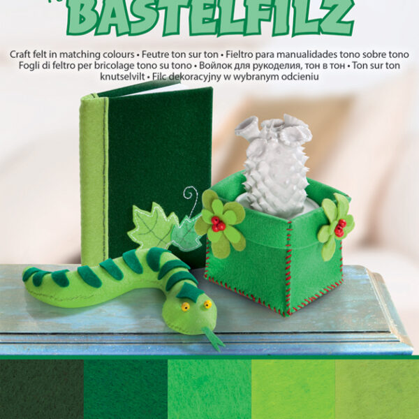 folia knutselvilt TON-IN-TON MIX, 200 x 300 mm, groen