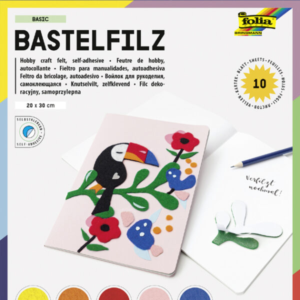 folia knutselvilt, 200 x 300 mm, 150 g/m2, zelfklevend