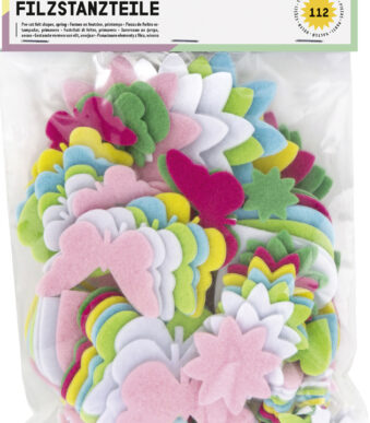 folia knutselvilt-stansdelen 'Voorjaar', 112 delen
