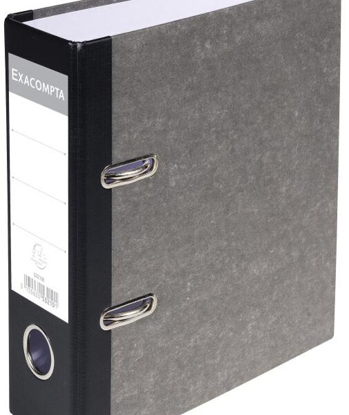 EXACOMPTA ordner wolkenmarmer, DIN A5 staand, 70 mm, zwart