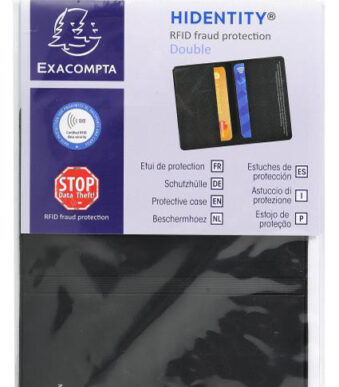 EXACOMPTA RFID-beschermhoes Hidentity Duo, zwart
